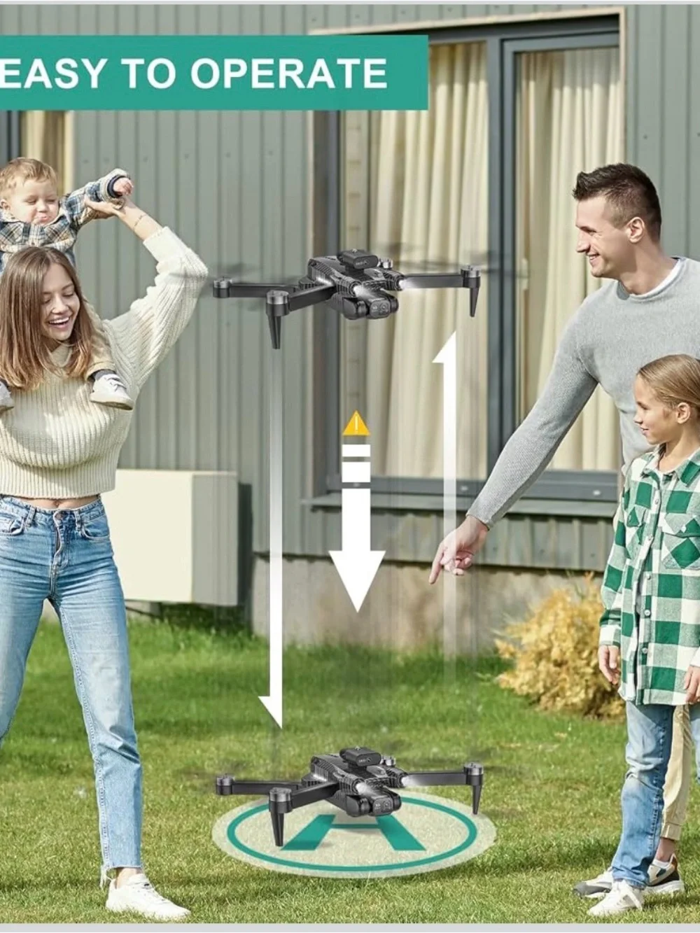 Carbon Black 4K Camera Foldable Drone with Dual Batteries & Carry Case New MSMV